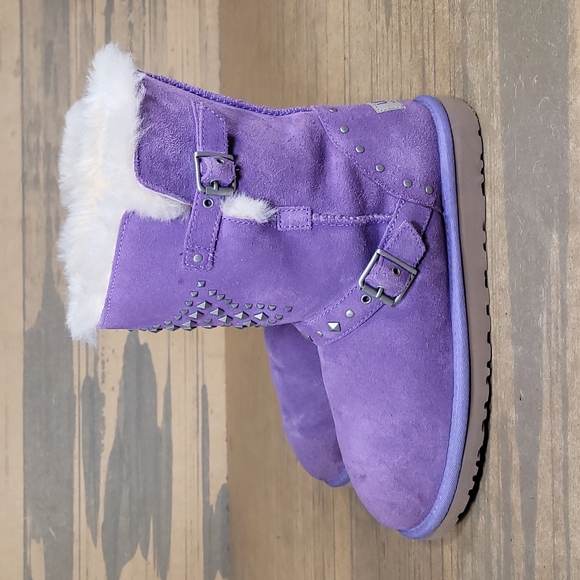Ugg Adrianna Star Studded Lavender Youth Winter Snow Boots 1004864K - Picture 4 of 10